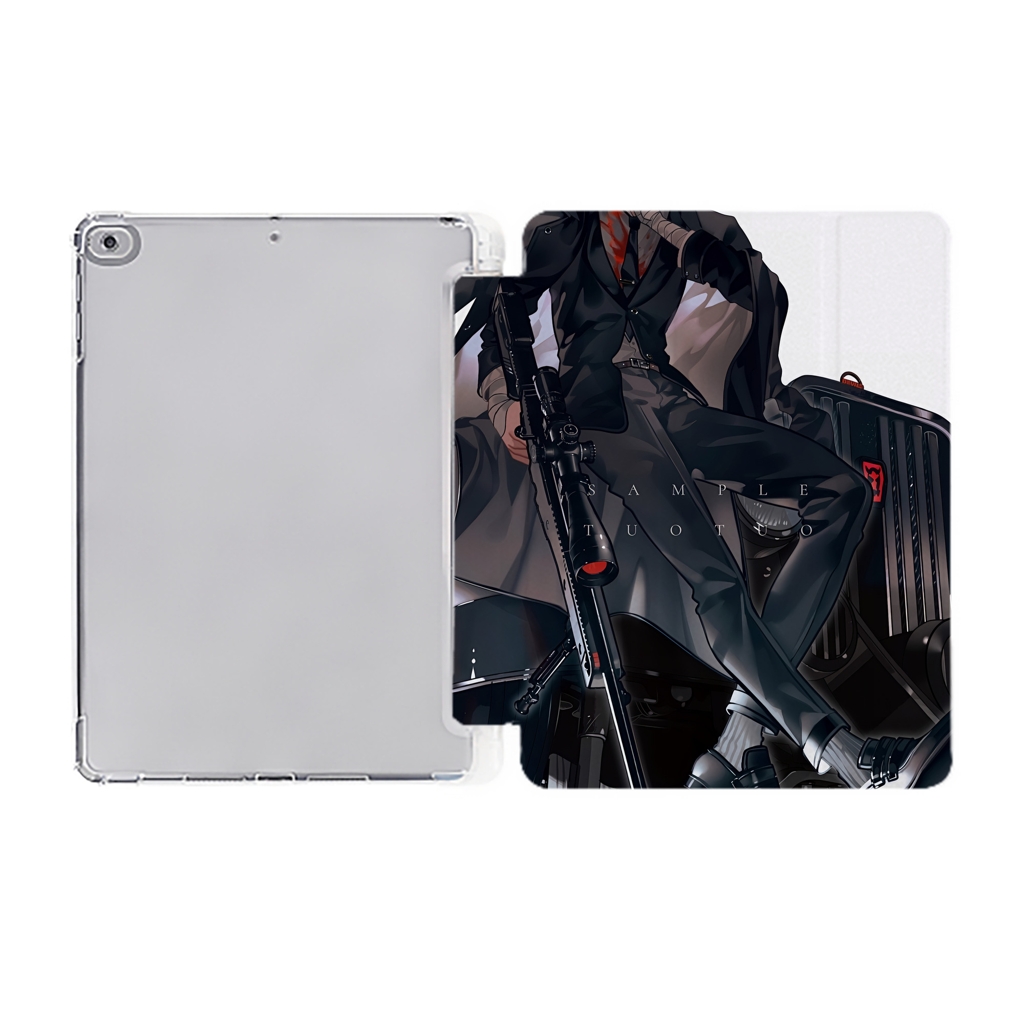 （画像用） 文豪ストレイドッグス Bungo Stray Dogs IPad ケース ペン収納付き 三つ折りスタンド PUレザー×シリコン 対応機種9.5/10.5/10.9インチ